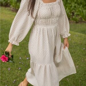 Elegant Long Sleeve Floral Dress